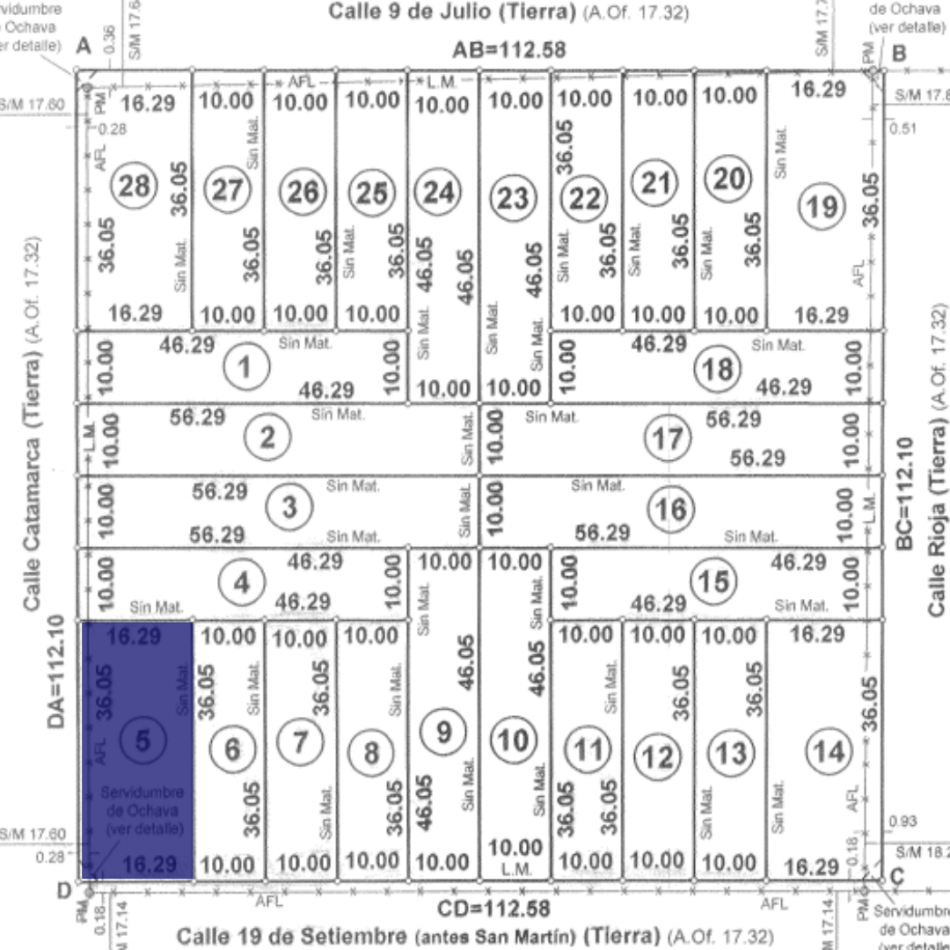 Terreno N°5 Lote en venta San Genaro Zona Este "28 Terrenos"