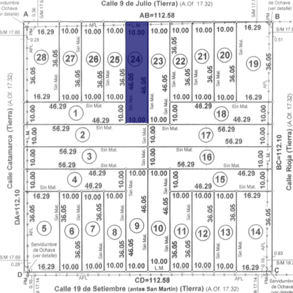 Terreno N°24 Lote en venta San Genaro Zona Este "28 Terrenos"