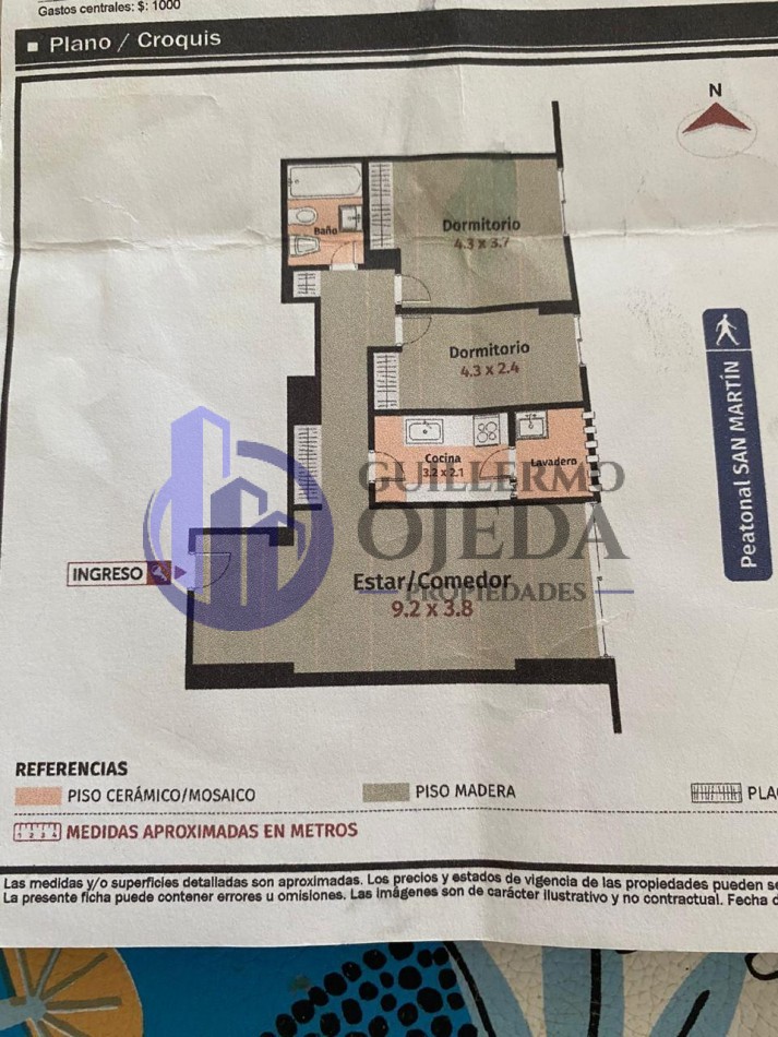 Departamento centrico sobre Peatonal San Martin - Rosario