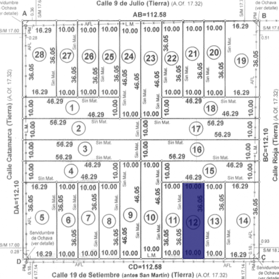 Terreno N°12 Lote en venta San Genaro Zona Este "28 Terrenos"