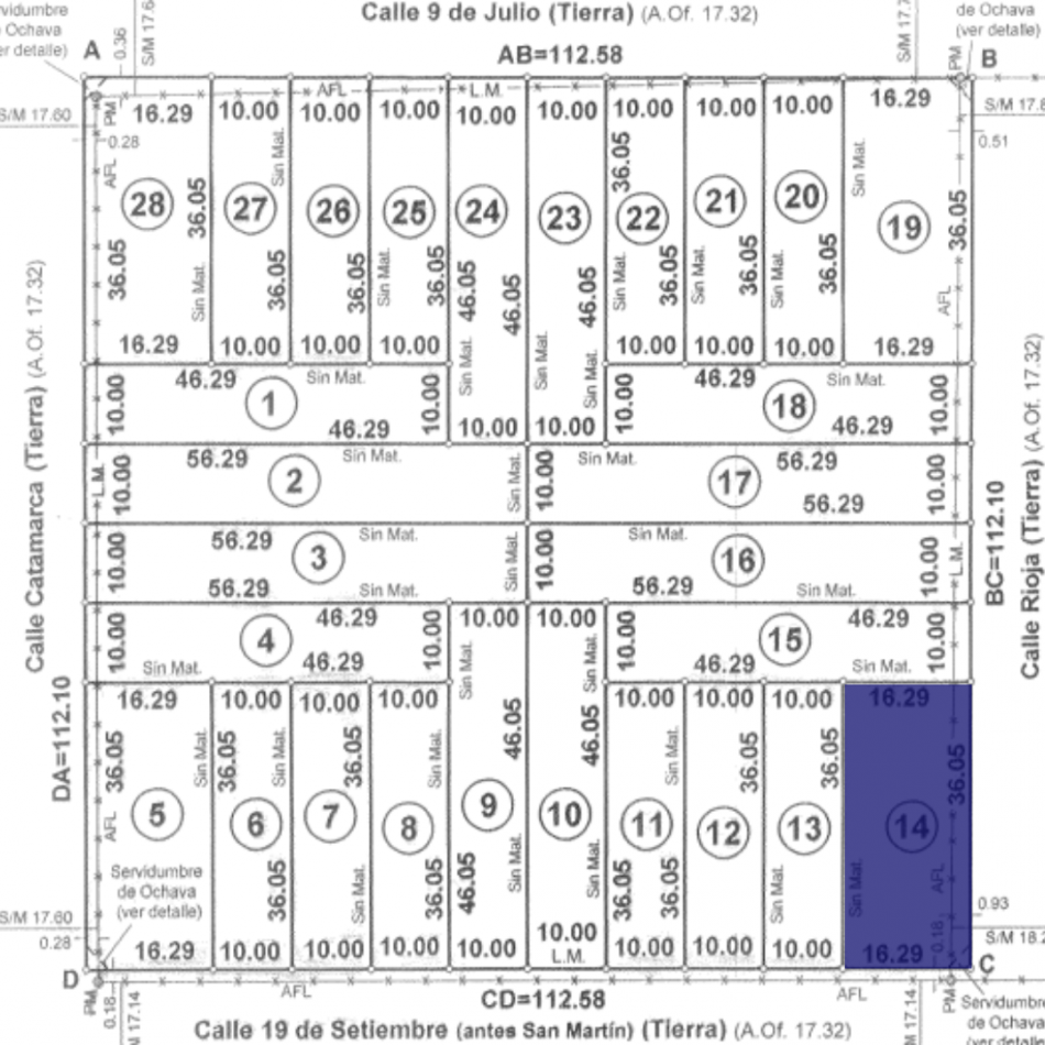 Terreno N°14 Lote en venta San Genaro Zona Este "28 Terrenos"