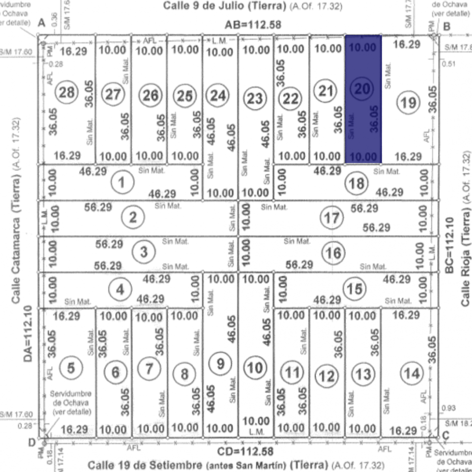 Terreno N°20 Lote en venta San Genaro Zona Este "28 Terrenos"