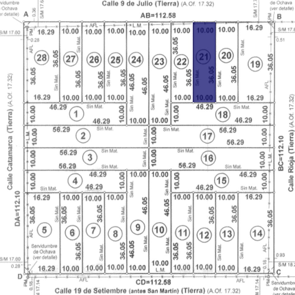 Terreno N°21 Lote en venta San Genaro Zona Este "28 Terrenos"