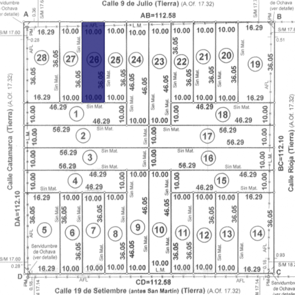 Terreno N°26 Lote en venta San Genaro Zona Este "28 Terrenos"