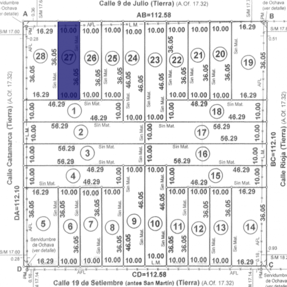 Terreno N°27 Lote en venta San Genaro Zona Este "28 Terrenos"