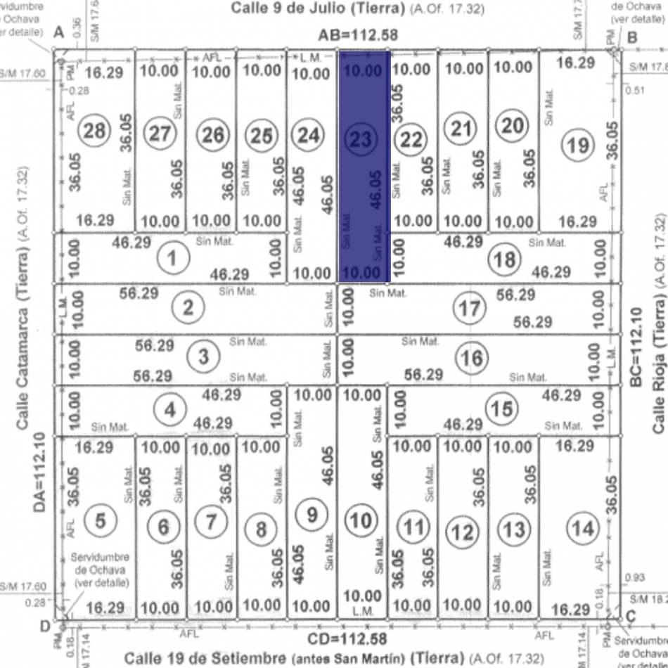 Terreno N°23 Lote en venta San Genaro Zona Este "28 Terrenos"